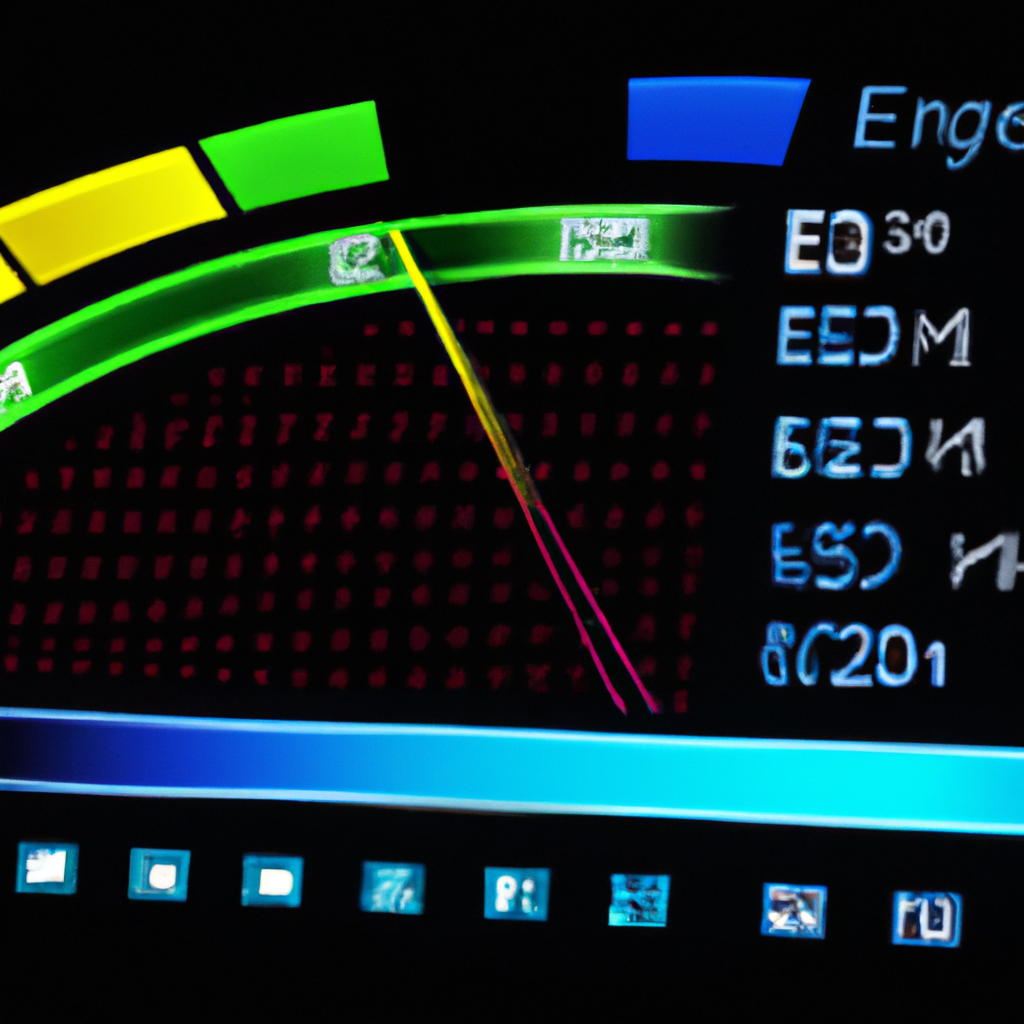 Digitální dashboard zobrazující data o spotřebě energie
