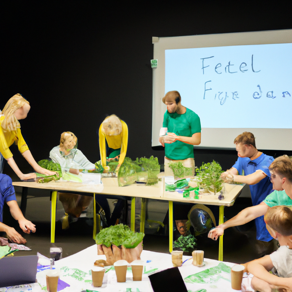 Skupina lidí na ekologickém workshopu